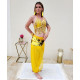 Tenue de danse ambiance Bollywood Top et pantalon jaune