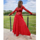 Haut dentelle et jupe aspect coton flamenco