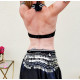 Tenue de danse sarouel satin et soutien gorge noir 