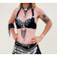 Tenue de danse sarouel satin et soutien gorge noir 