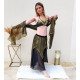 Ensemble de danse orientale noir à paillette dorées