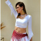 Top de cours de danse orientale blanc