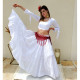 Top de cours de danse orientale blanc