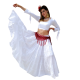 Jupe coton de danse orientale blanc