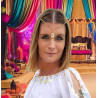 Bijou de front strass doré