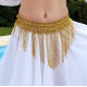 Ceinture élastique dorée de danse orientale