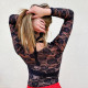 Haut dentelle manches longues