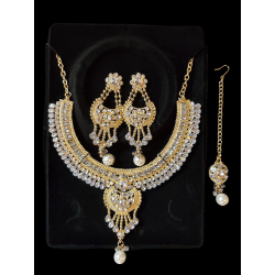 Parure Indienne dorée et strass