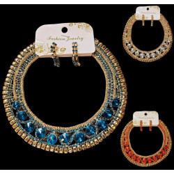 Parure de bijoux indiens en strass