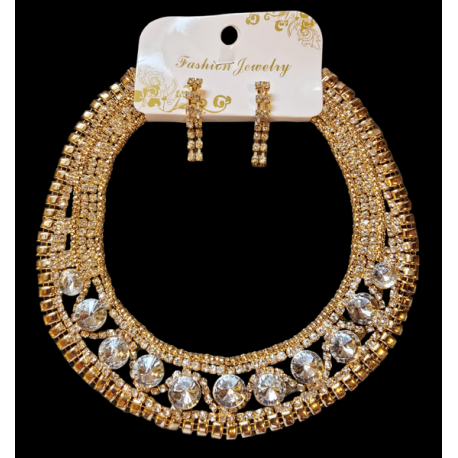 Parure de bijoux indiens en strass