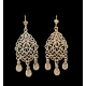Boucles d'oreilles orientales plaqué or