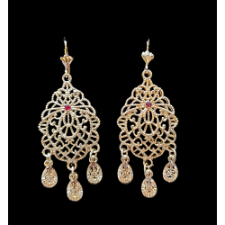 Boucles d'oreilles orientales plaqué or