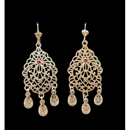 Boucles d'oreilles orientales plaqué or