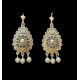 Boucles d'oreilles orientales ovale et grelots dorés