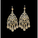 Boucles d'oreilles orientales plaqué or et strass