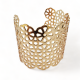 Bracelet métallique arabesque de dentelle doré