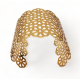 Bracelet métallique arabesque de dentelle doré