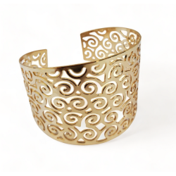 Bracelet de poignet doré spirale