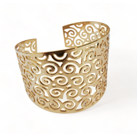 Bracelet de poignet doré spirale