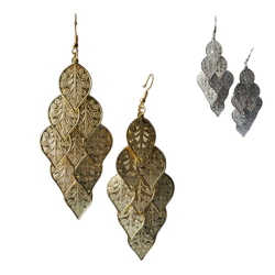 Boucles d'oreilles fantaisie gouttes en cascade