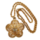 Collier oriental plaqué or rosace 