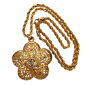 Collier oriental plaqué or rosace 