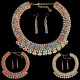 Parure collier strass + Boucles d'oreilles 