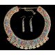 Parure collier strass + Boucles d'oreilles 