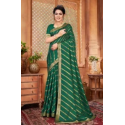 Sari indien rayé vert intense