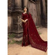 Coupon de tissu pour sari rouge et or