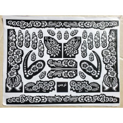 Pochoir pour tatouage au henné arabesques orientales