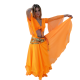 Jupe doublée de danse orientale orange