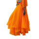 Jupe doublée de danse orientale orange