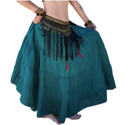 Grande jupe de danse orientale Tribal vert