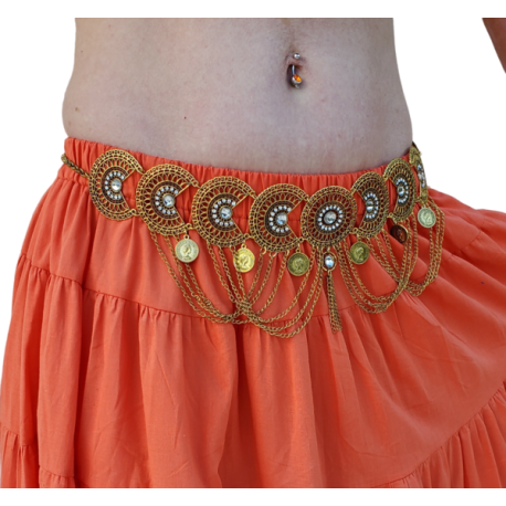 Ceinture Vintage En Métal - Gris - Taille M - Occasion
