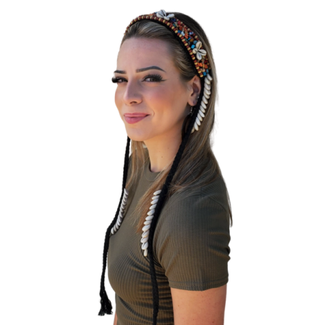 Bandeau de tête élastiqué tribal 