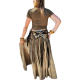 Jupe Tribal de danse couleur kaki