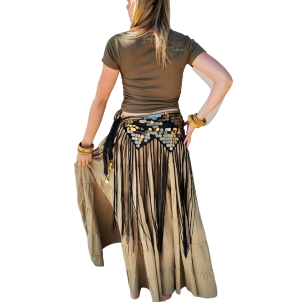 360 Degrés Satin Jupe Danse Du Ventre Femm Gypsy Jup Longu