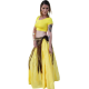 Jupe longue de danse tribale jaune