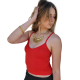 Crop top maille côtelée Femme