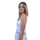 Crop top maille côtelée Femme