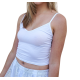 Crop top maille côtelée Femme