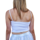 Crop top maille côtelée Femme