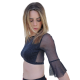 Haut de danse femme chic et glamour noir brillant