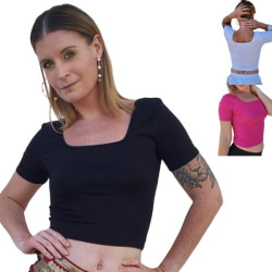 Crop top côtelé pour la Danse