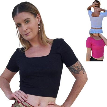 Crop top côtelé pour la Danse