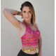 Top de Danse Femme Scintillant en Paillettes et Sequins