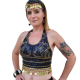 Top de Danse Femme Scintillant en Paillettes et Sequins