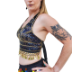 Top de Danse Femme Scintillant en Paillettes et Sequins