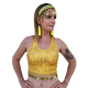 Top de Danse Femme Scintillant en Paillettes et Sequins